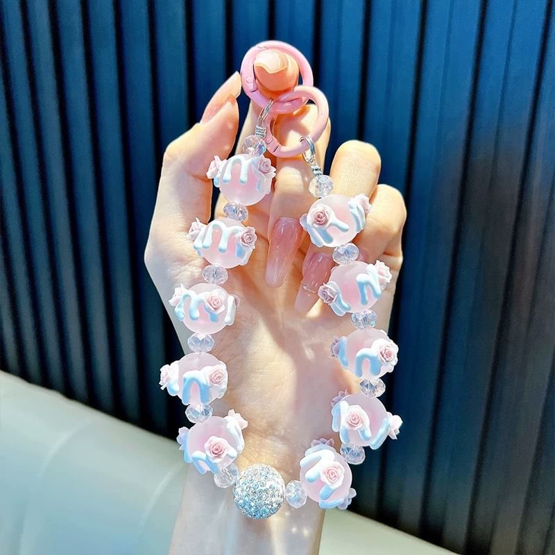 Bead Strap Rose Phone