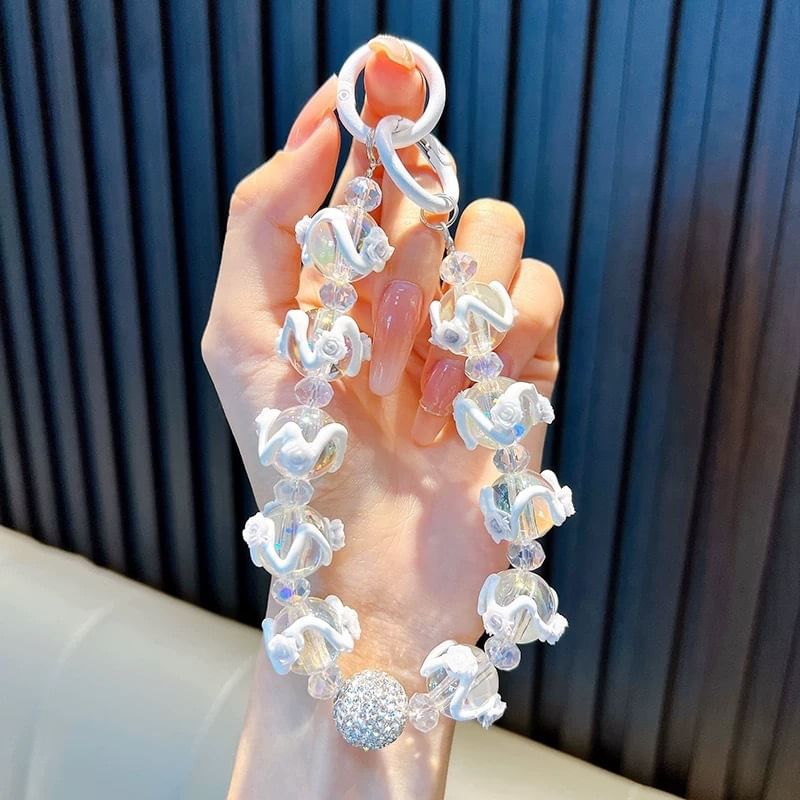 Bead Strap Rose Phone