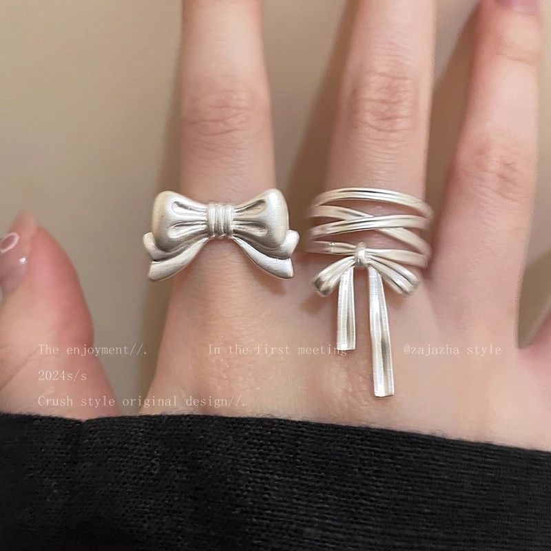Bow Open Alloy Ring