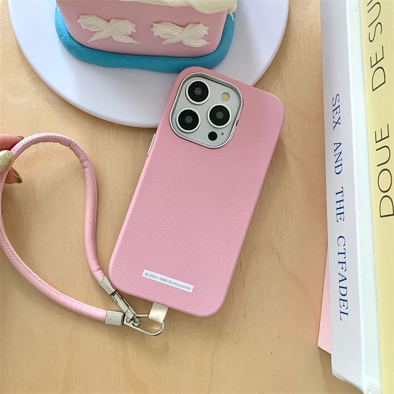 Phone Plain Leather Case Faux