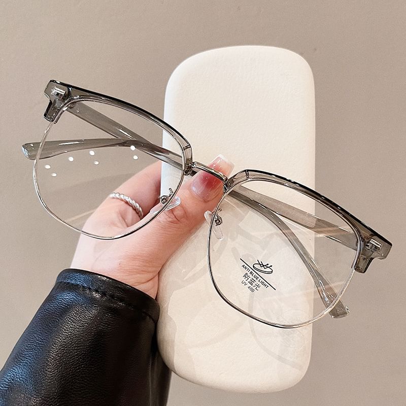 Half Square Frame Eyeglasses