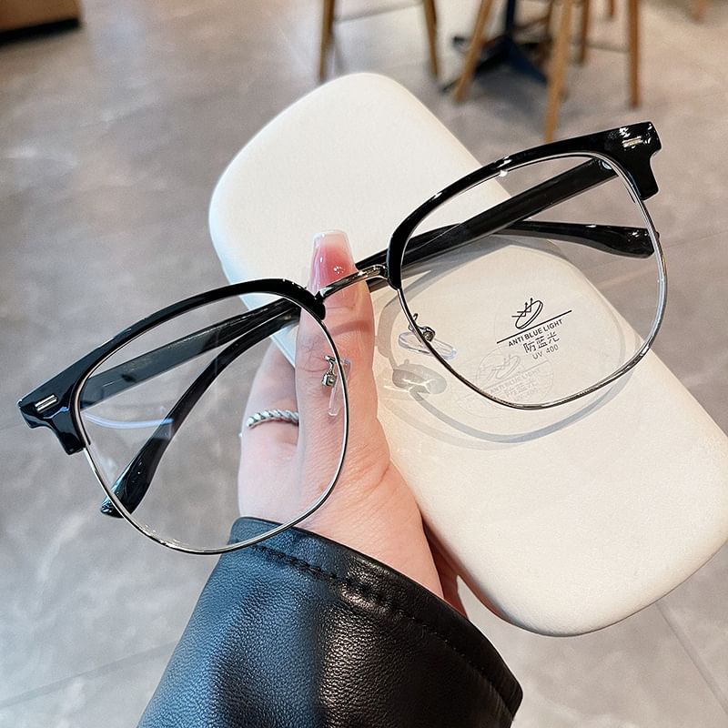 Half Square Frame Eyeglasses