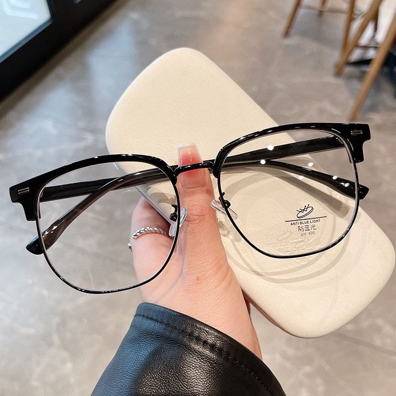 Half Square Frame Eyeglasses
