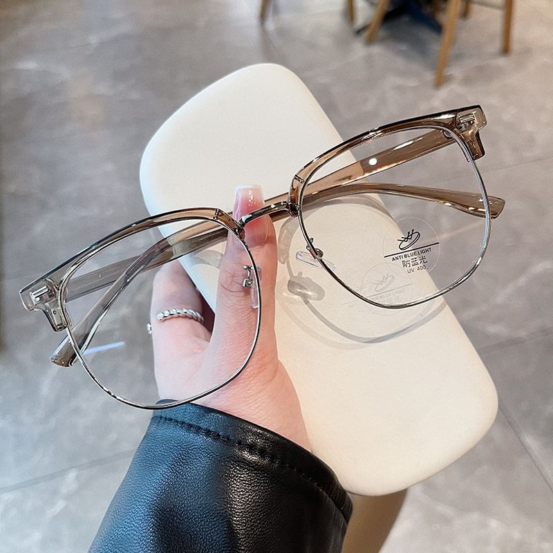Half Square Frame Eyeglasses
