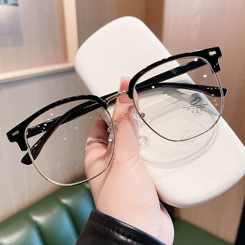 Half Square Frame Eyeglasses