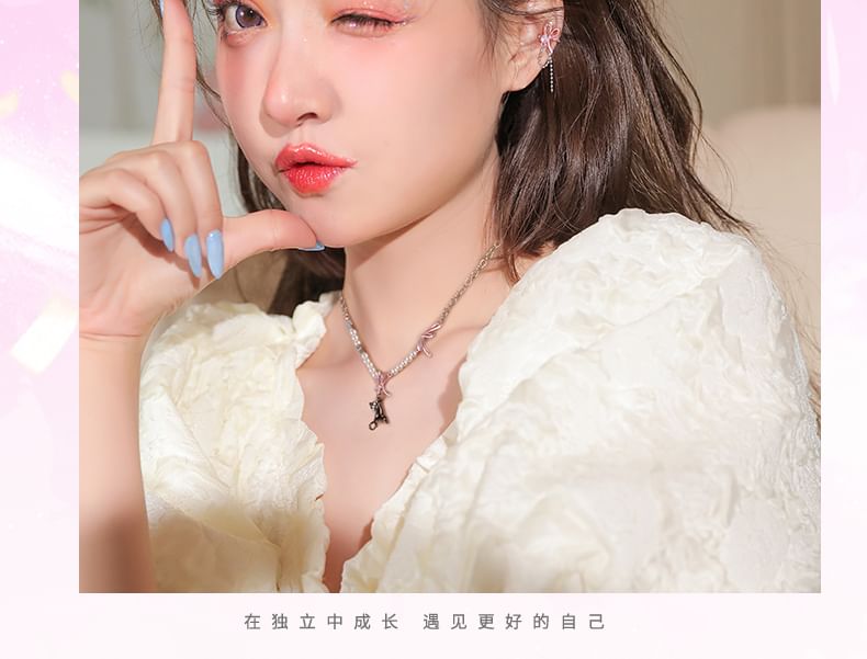 Earring Alloy Knot Dangle Rhinestone