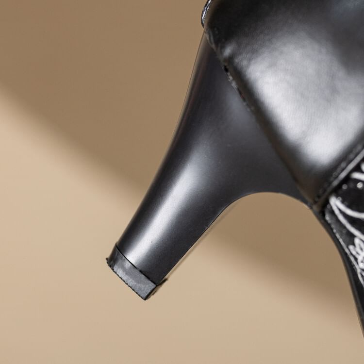 Boots Lace Heel Block Short