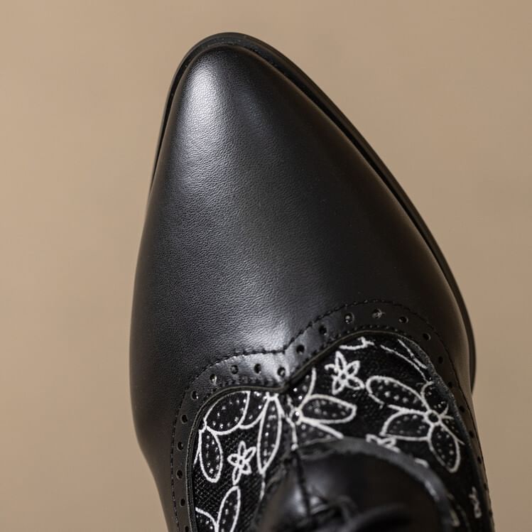 Low Short Boots Heel Mesh Pointed