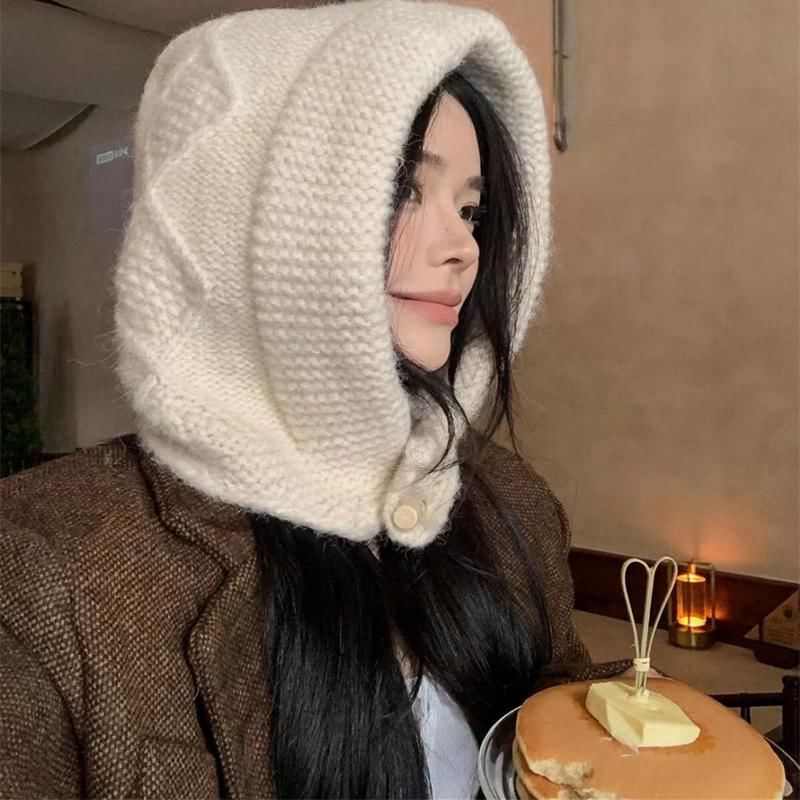 Balaclava Cable Plain Knit