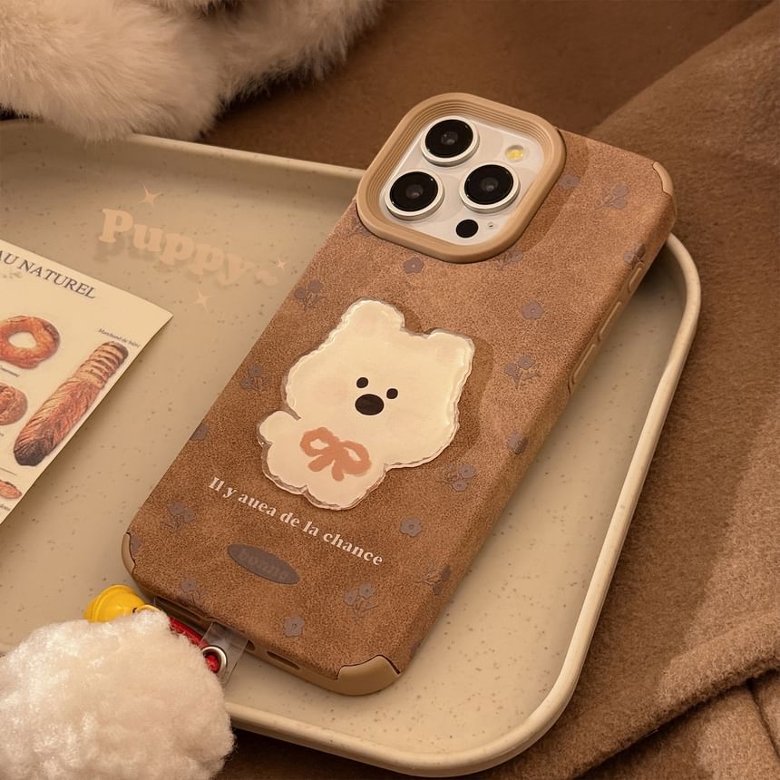 Case Phone / Dog Pom Set Charm