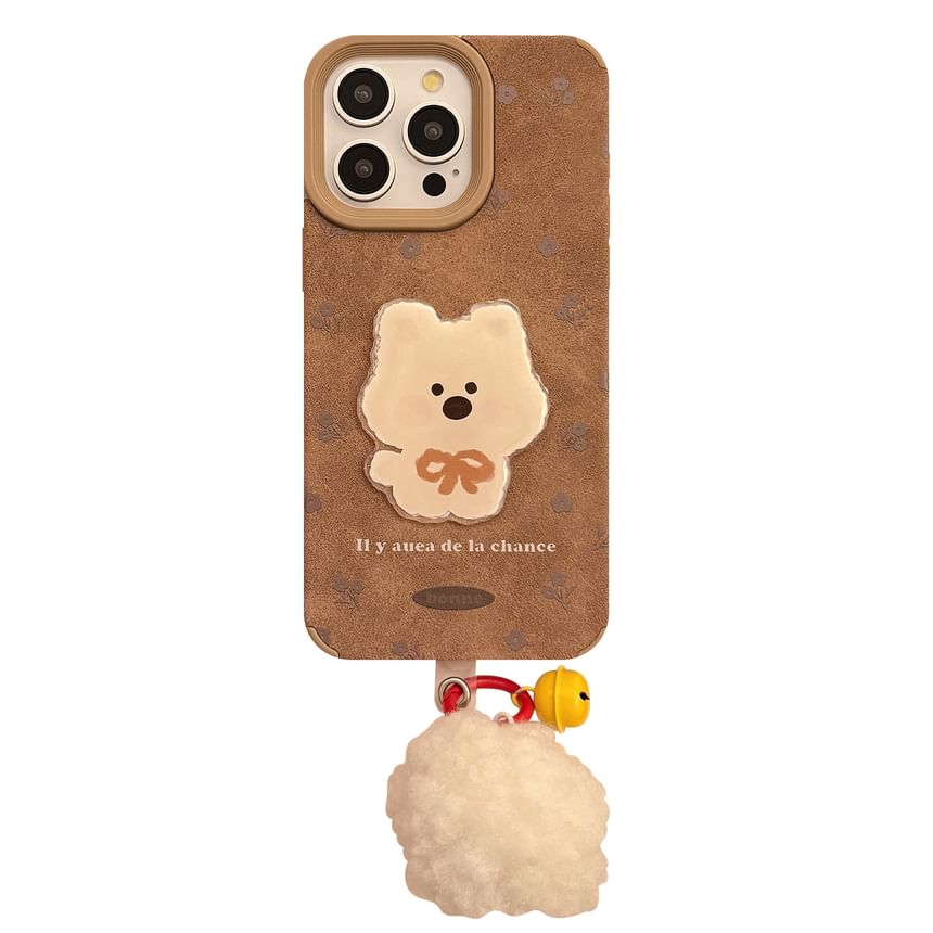 Case Phone / Dog Pom Set Charm
