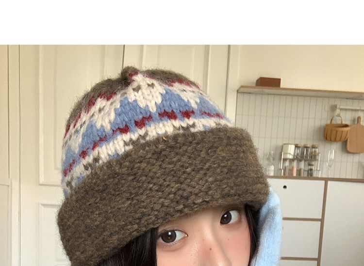 Patterned Knit Beanie