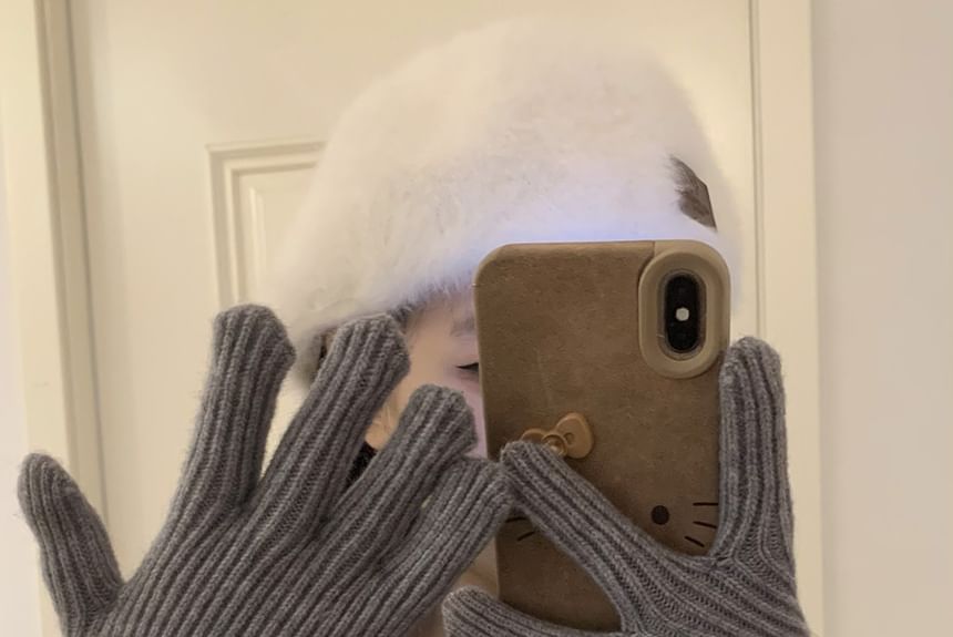 Knit Gloves Color Block