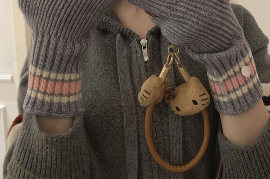 Knit Gloves Color Block