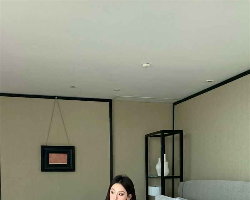 Oversized Plain Drop Shoulder Off Belt / Sweater