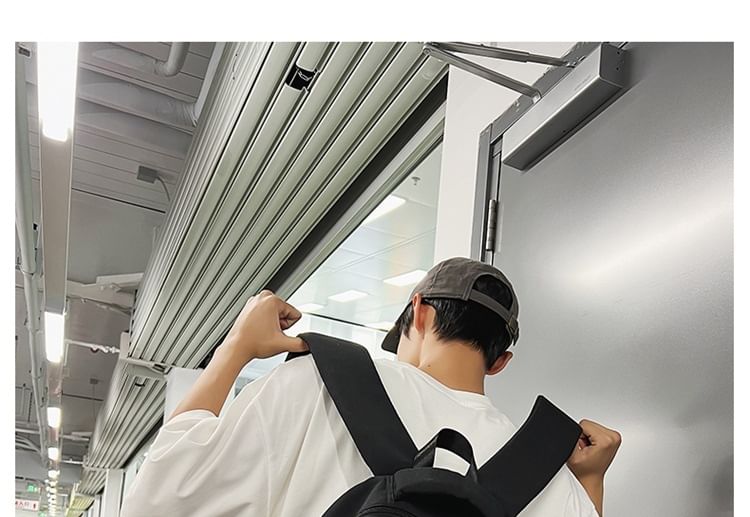 Bag Backpack Nylon Print Lettering Set Laptop Charm /