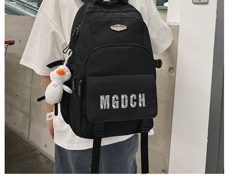 Bag Backpack Nylon Print Lettering Set Laptop Charm /