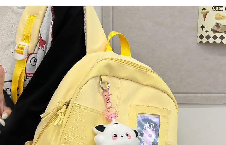 PVC Set Charm Bag Badge Panel Nylon Backpack Laptop /