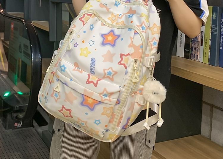 Set Laptop Bag Star / Backpack Print Charm Nylon