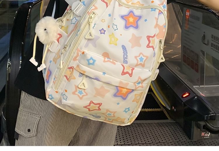 Set Laptop Bag Star / Backpack Print Charm Nylon