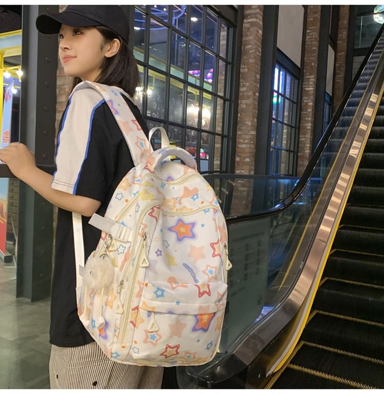 Set Laptop Bag Star / Backpack Print Charm Nylon