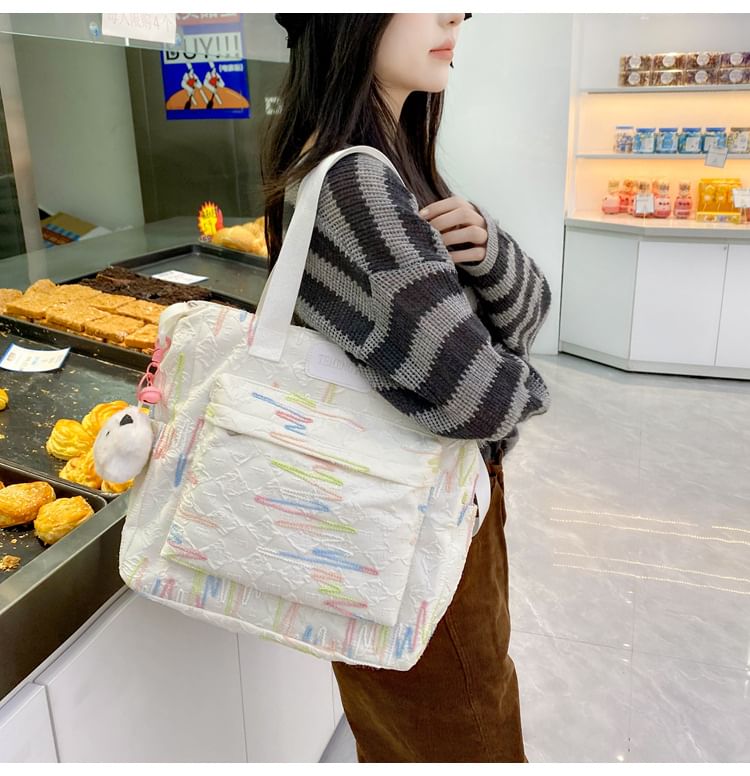 Set Bag Nylon / Pencil Charm Embroidered Tote Case Laptop Backpack