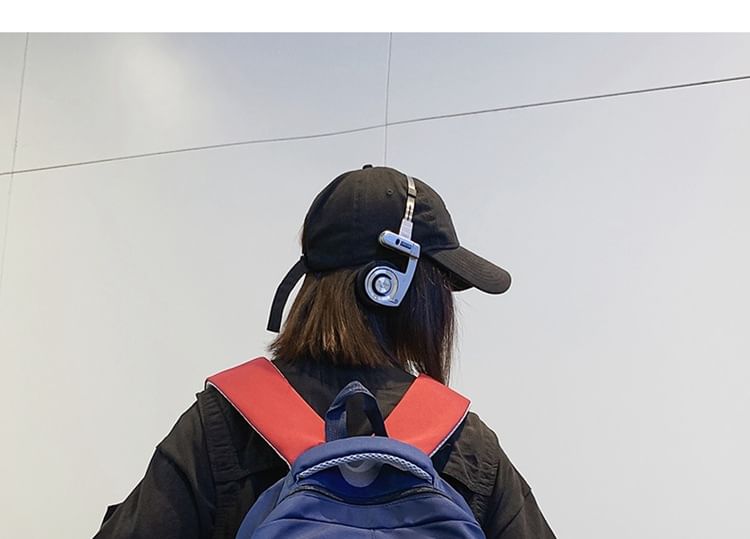 Nylon Print Backpack Laptop Lettering