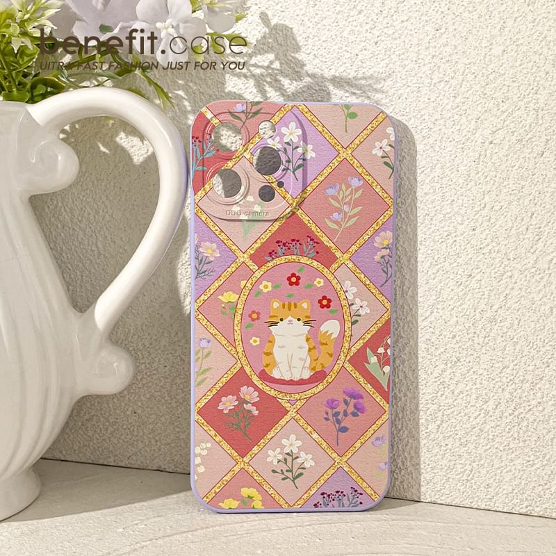 Floral Cat Phone Case
