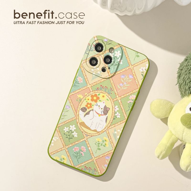 Floral Cat Phone Case