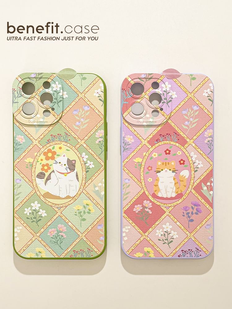 Floral Cat Phone Case