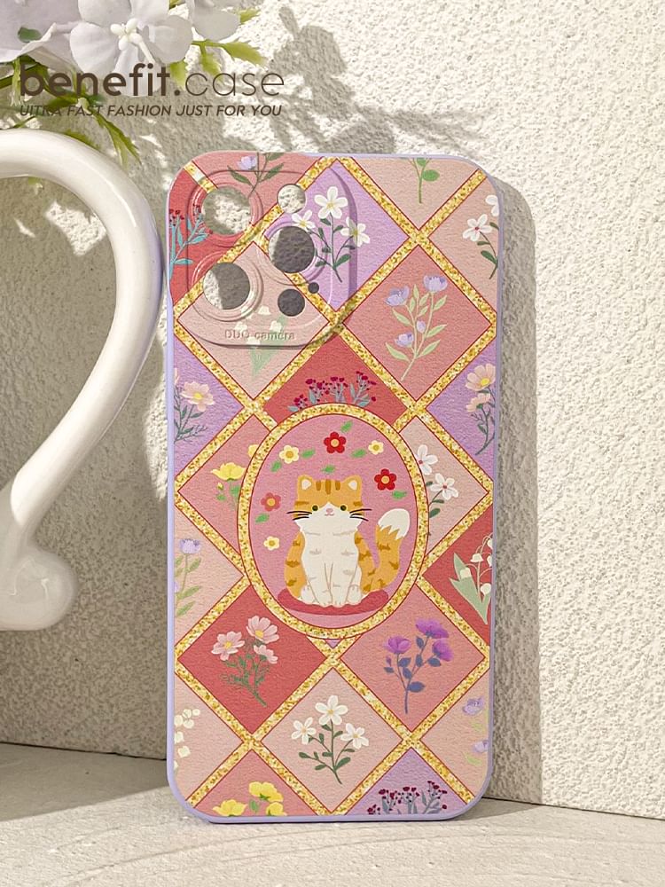 Floral Cat Phone Case