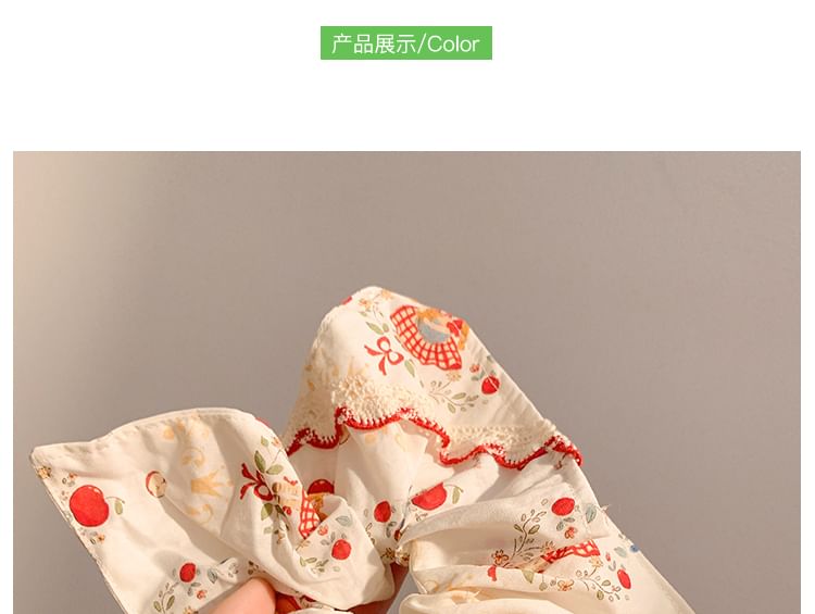 Lace Trim Bow Scrunchie