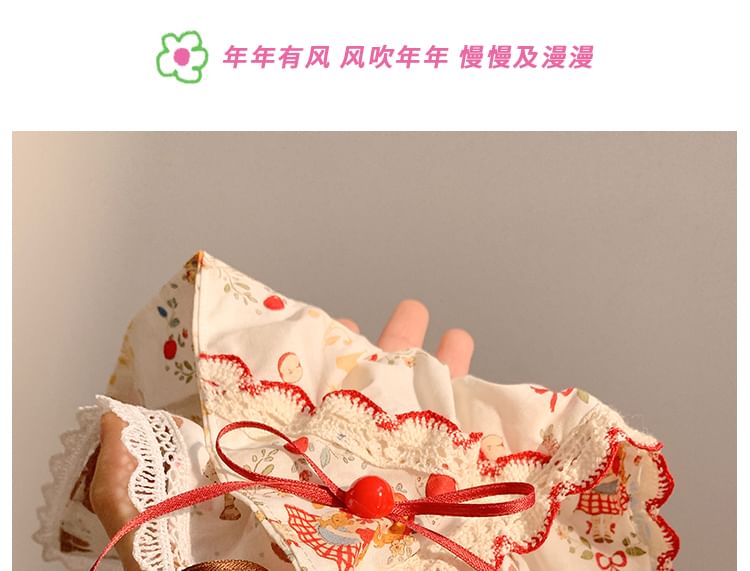 Lace Trim Bow Scrunchie