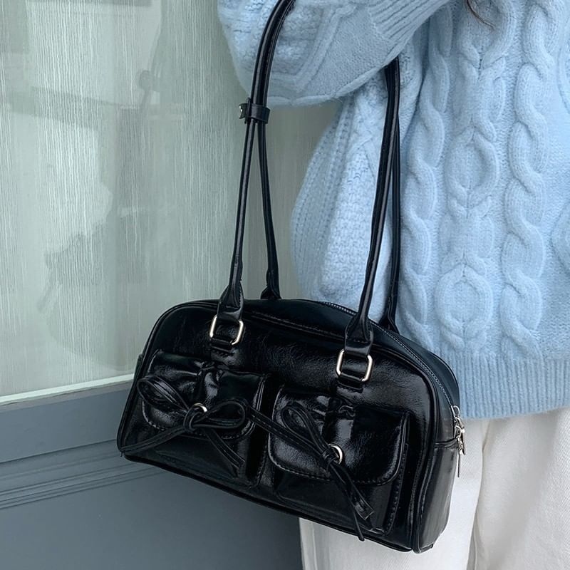 Bow Multi-Pocket Bag Tote