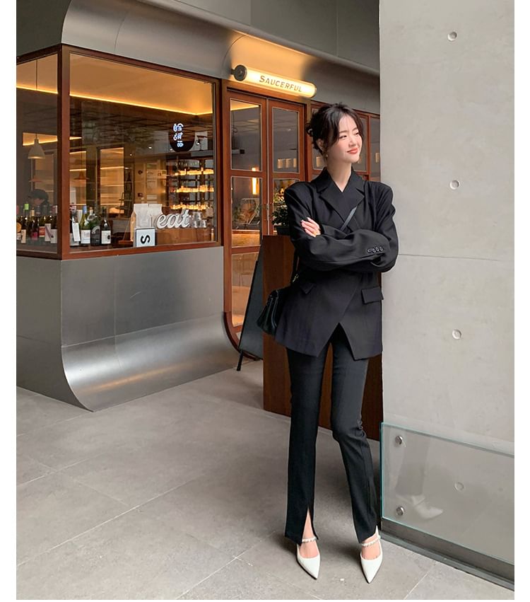 Accent Leather Toe Slingback Rhinestone Stiletto Pointed Sandals Patent