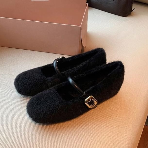 Jane Shoes Plain Mary Fluffy