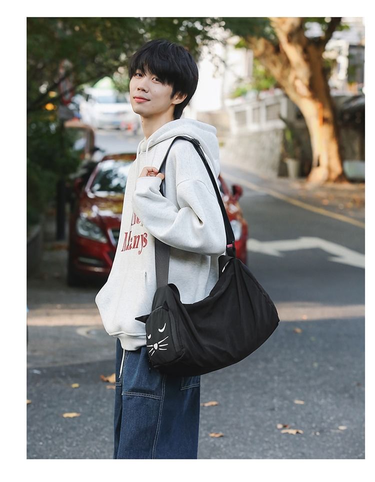 Print Bag Nylon Cat Messenger