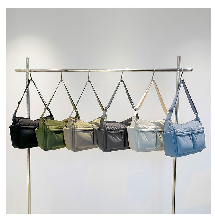 Bag Plain Nylon Messenger