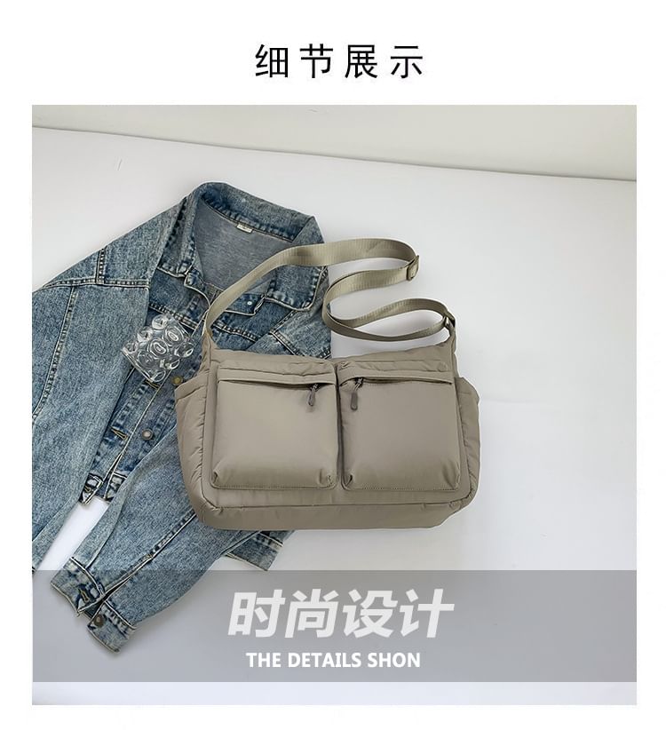 Bag Plain Nylon Messenger