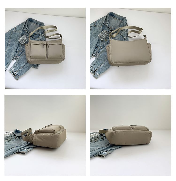 Bag Plain Nylon Messenger