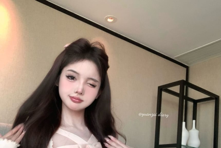 A-Line Lace Ruffle Plain Waist Skirt Ribbed Bowknot Cami Mini Knit Trim Mid / Cardigan Top