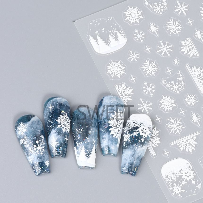 Snowflake Nail Art Stickers (Various Designs)