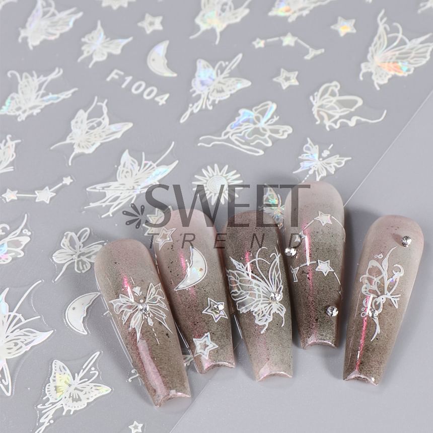 Butterfly Star Nail Art Stickers (Various Designs)