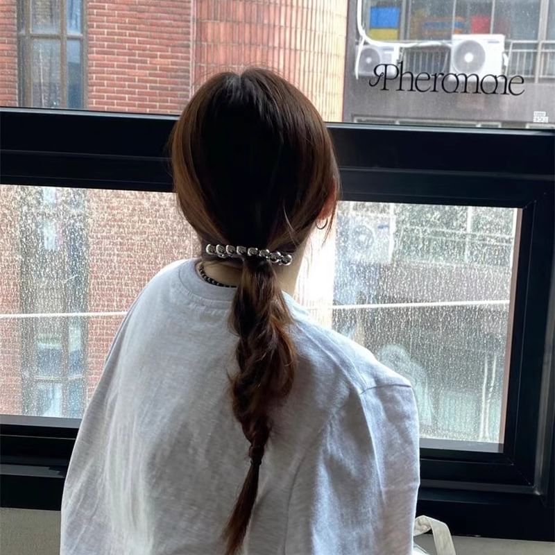 Alloy Clip Polished Bead Hair