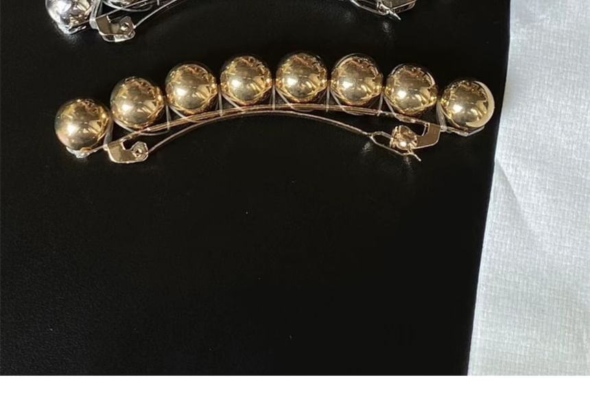 Alloy Clip Polished Bead Hair