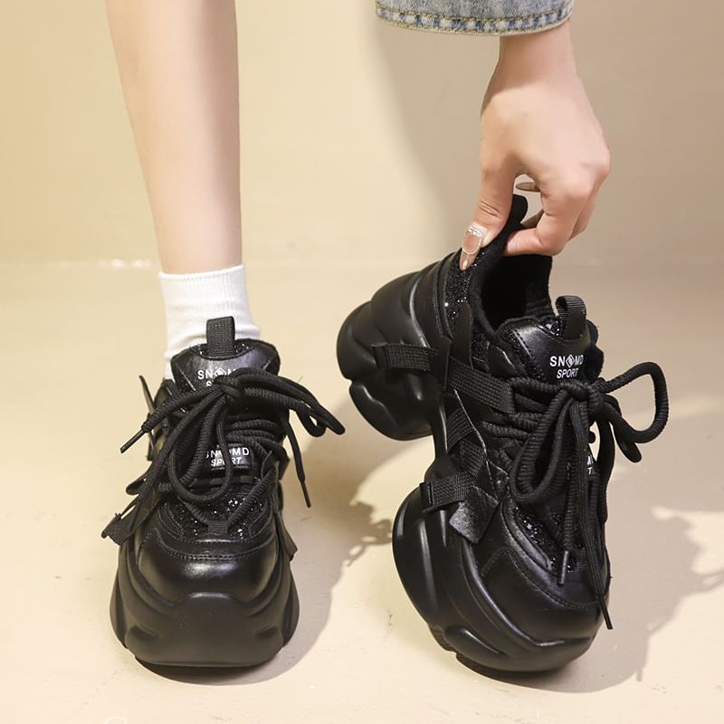 Platform Sneakers Lettering