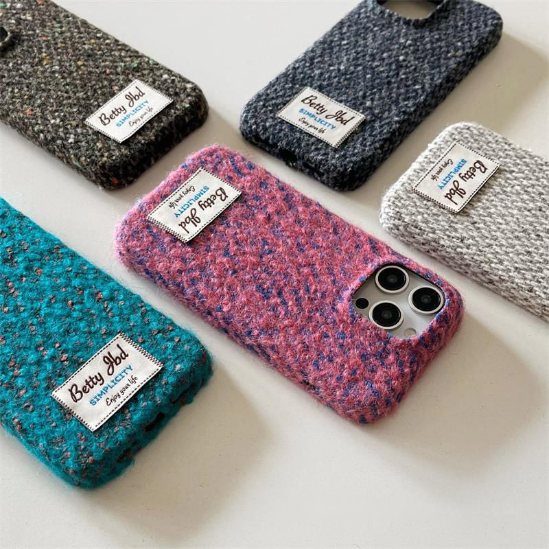 Phone Case Applique Lettering Melange