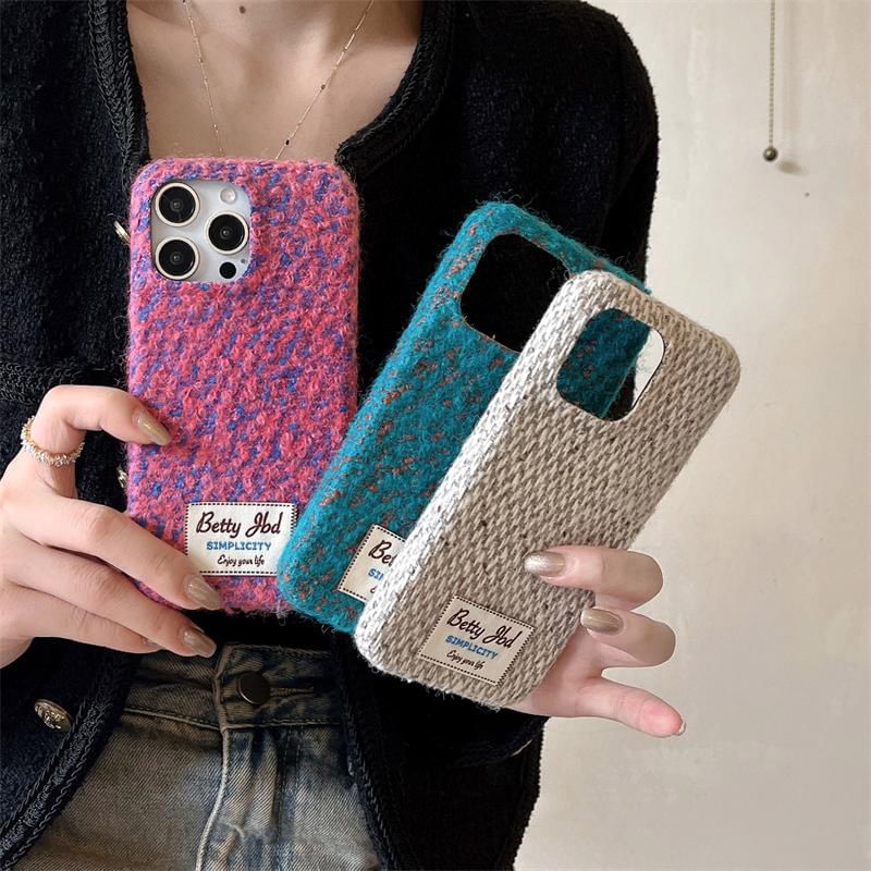 Phone Case Applique Lettering Melange
