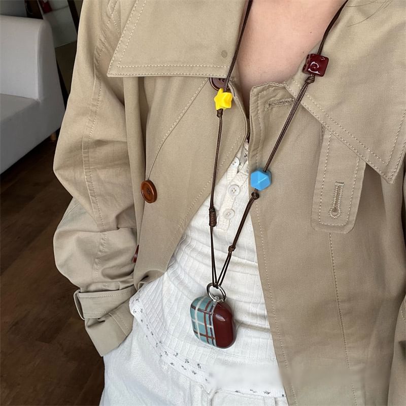 Case Earphone Skin AirPods / Lanyard Pro Dog Plaid Charm