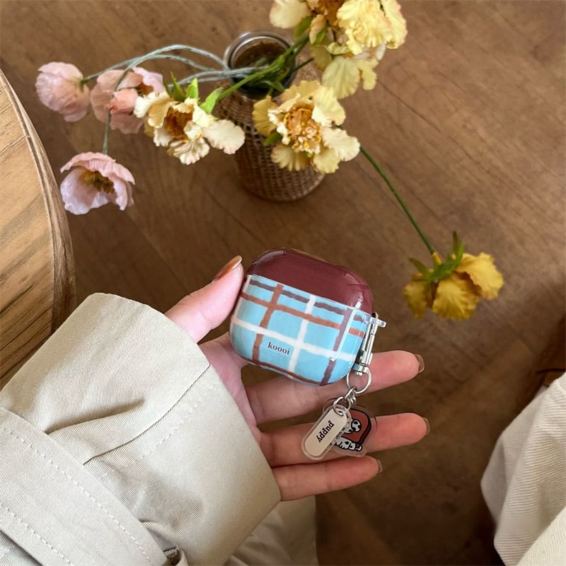 Case Earphone Skin AirPods / Lanyard Pro Dog Plaid Charm
